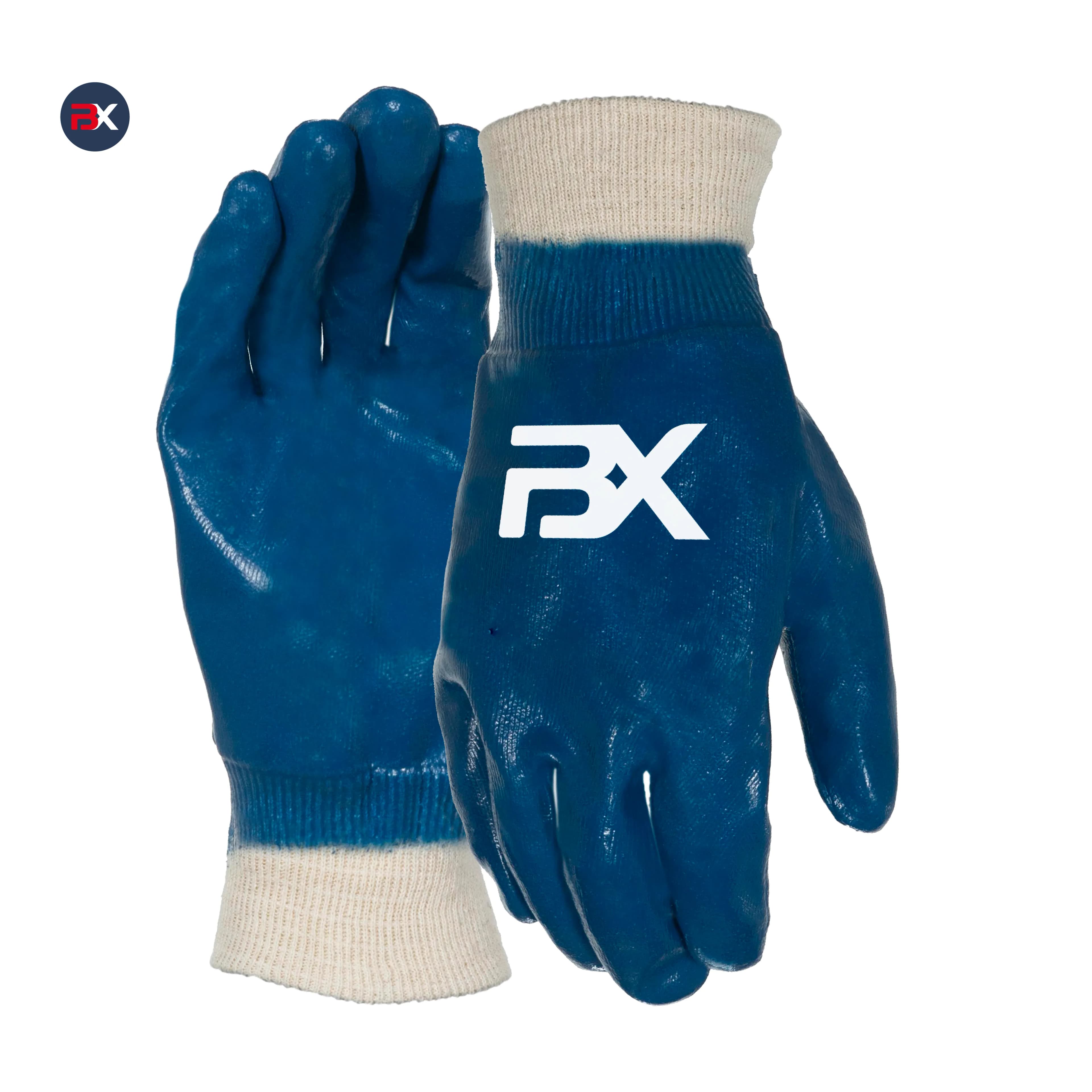Imagen - GUANTE BILVEX NITRILO PESADO B/C P/TEJ AZUL LEGEND FIT