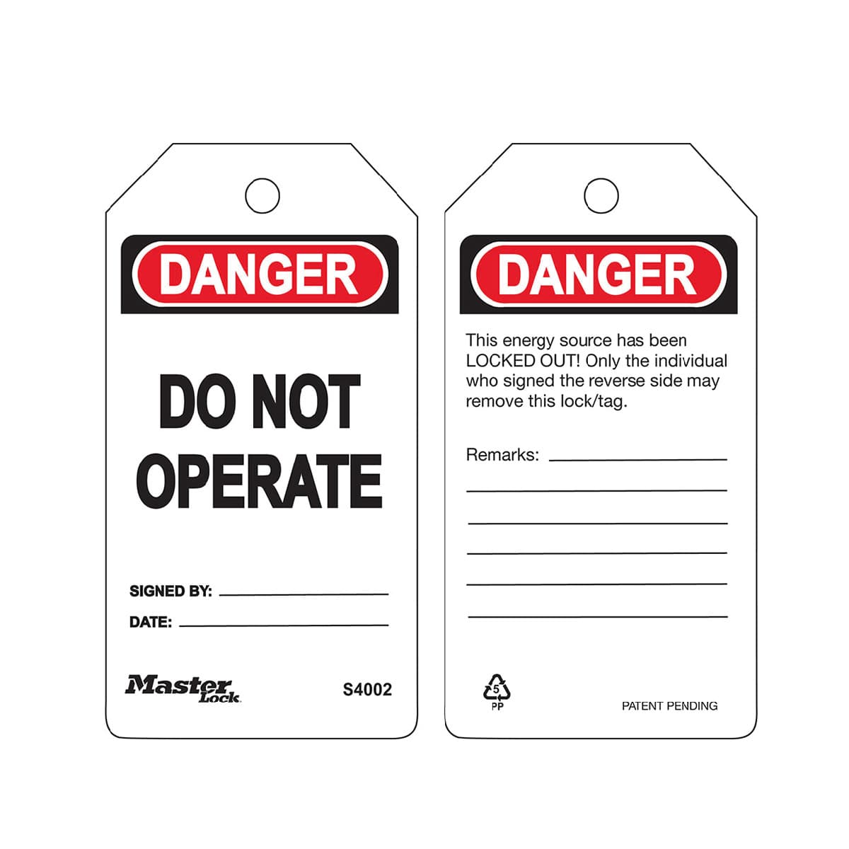 Imagen - TARJETA PLASTICA "NO OPERAR"" S4002 (X 6 Unid)